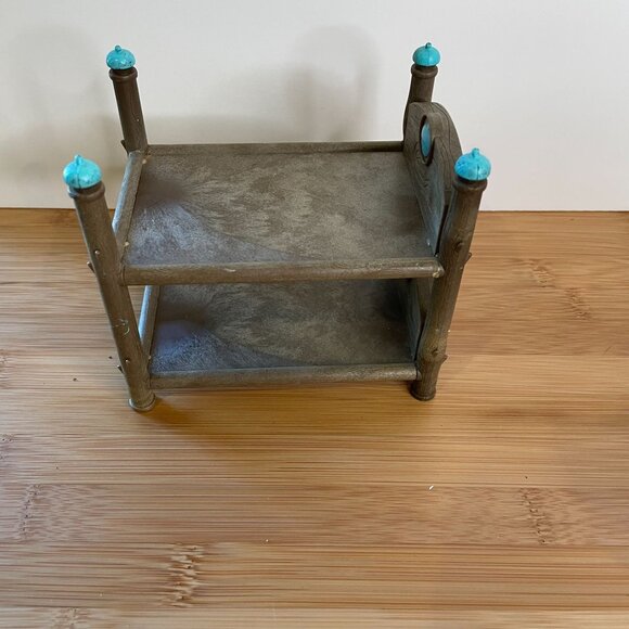 Lil Woodzeez Replacement Bunk Bed Dollhouse Furniture Battat All Blue - Picture 4 of 7